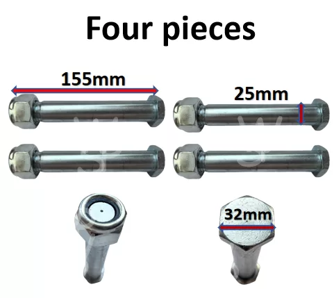 Mini Digger Bucket Pins 25mm Hex (Set of 4)