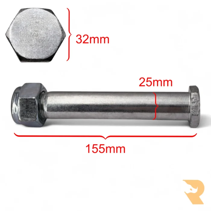 Mini Digger Bucket Pins 25mm Hex Head (Set of 2/4)