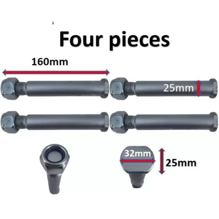 Mini Excavator Bucket Pins 30mm Oval Head (Set of 2/4)