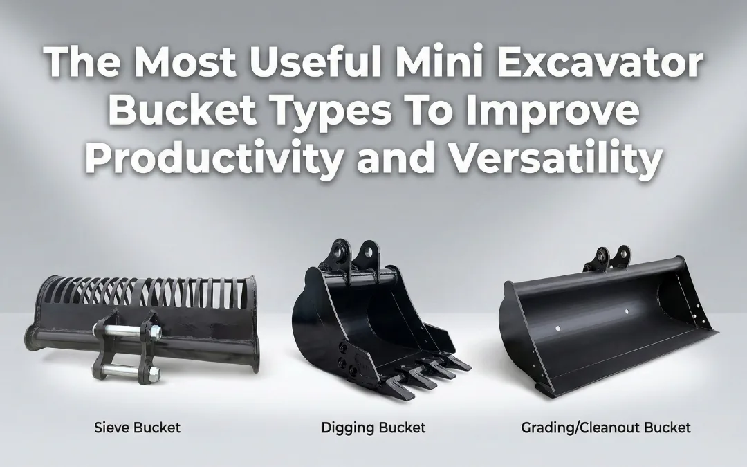 The Most Useful Mini Excavator Bucket Types To Improve Productivity and Versatility