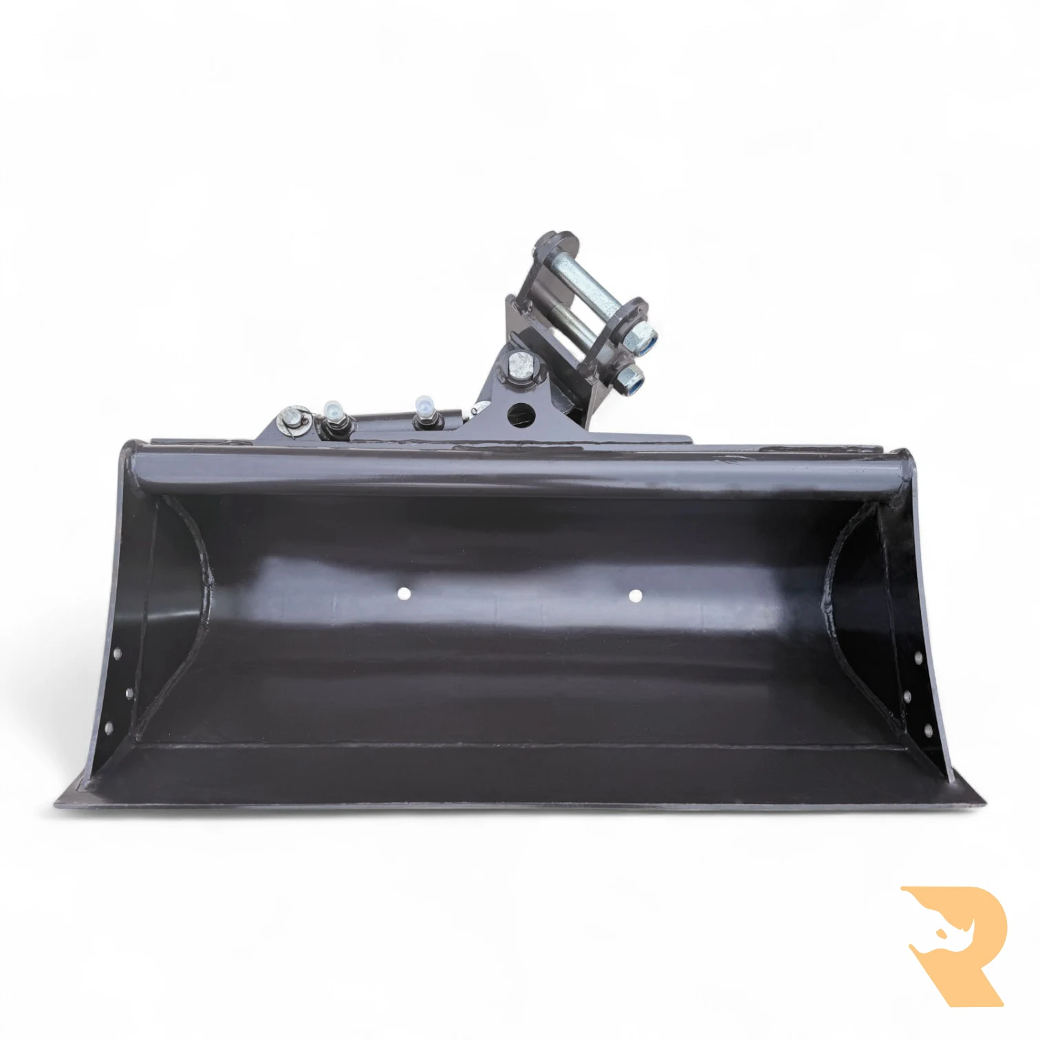 Excavator performing precision grading